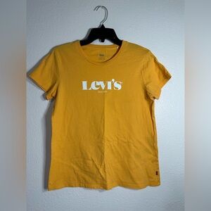 Levi's‎ Orange Graphic Logo T Shirt Medium Women’s